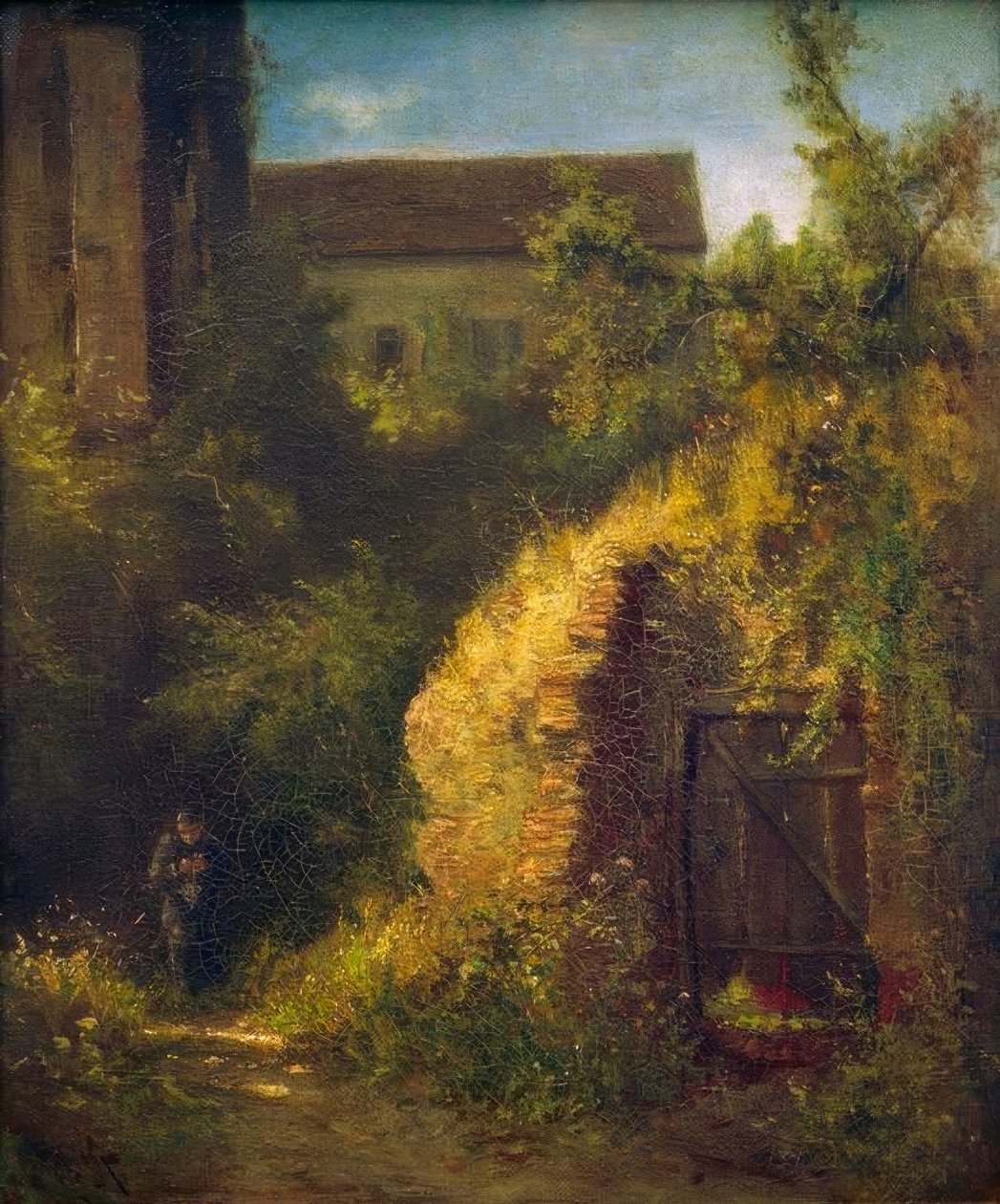 Kötő szerzetes a régi kazamatán alkotó: Carl Spitzweg
