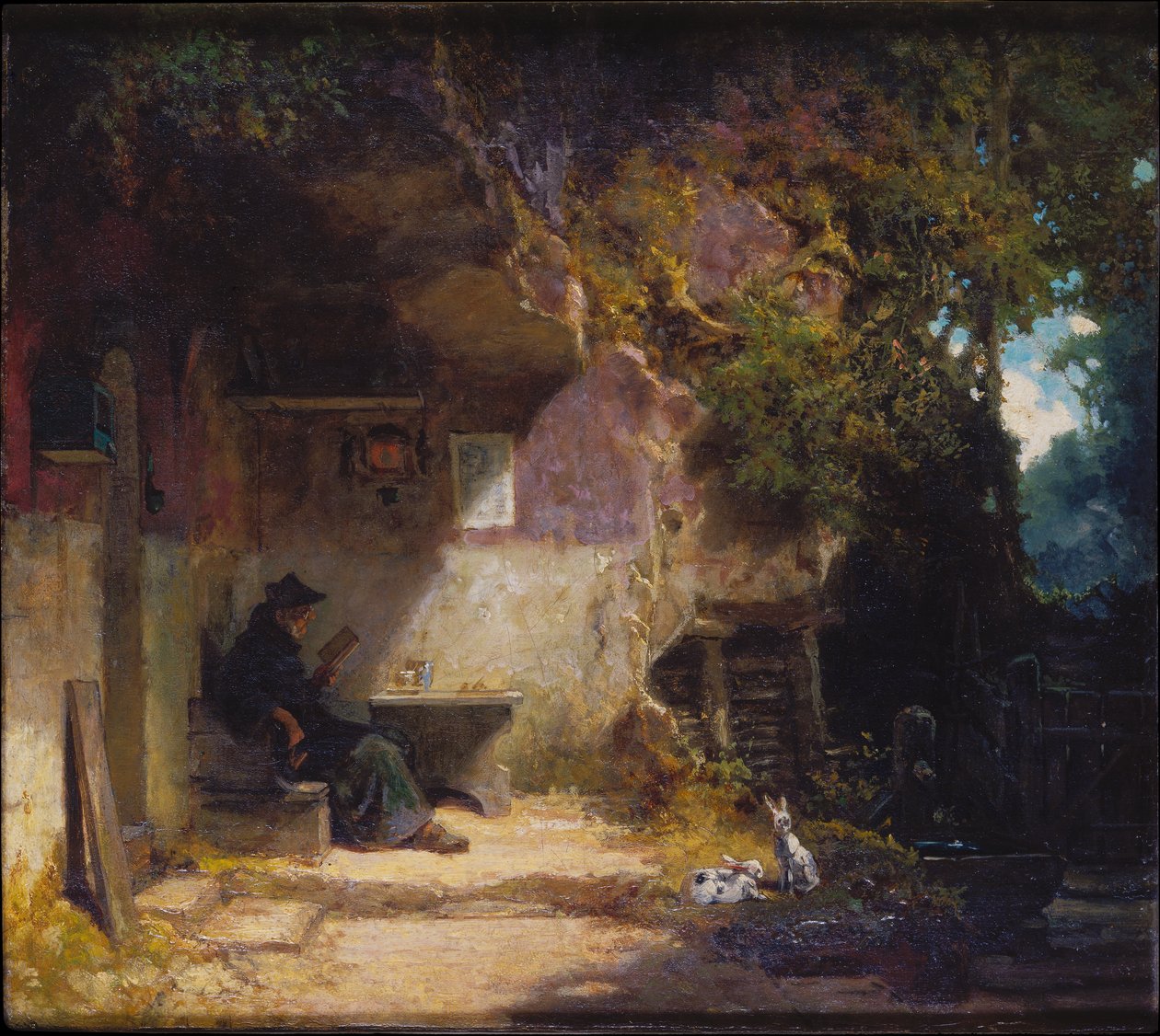 A remete a remetelakja előtt alkotó: Carl Spitzweg