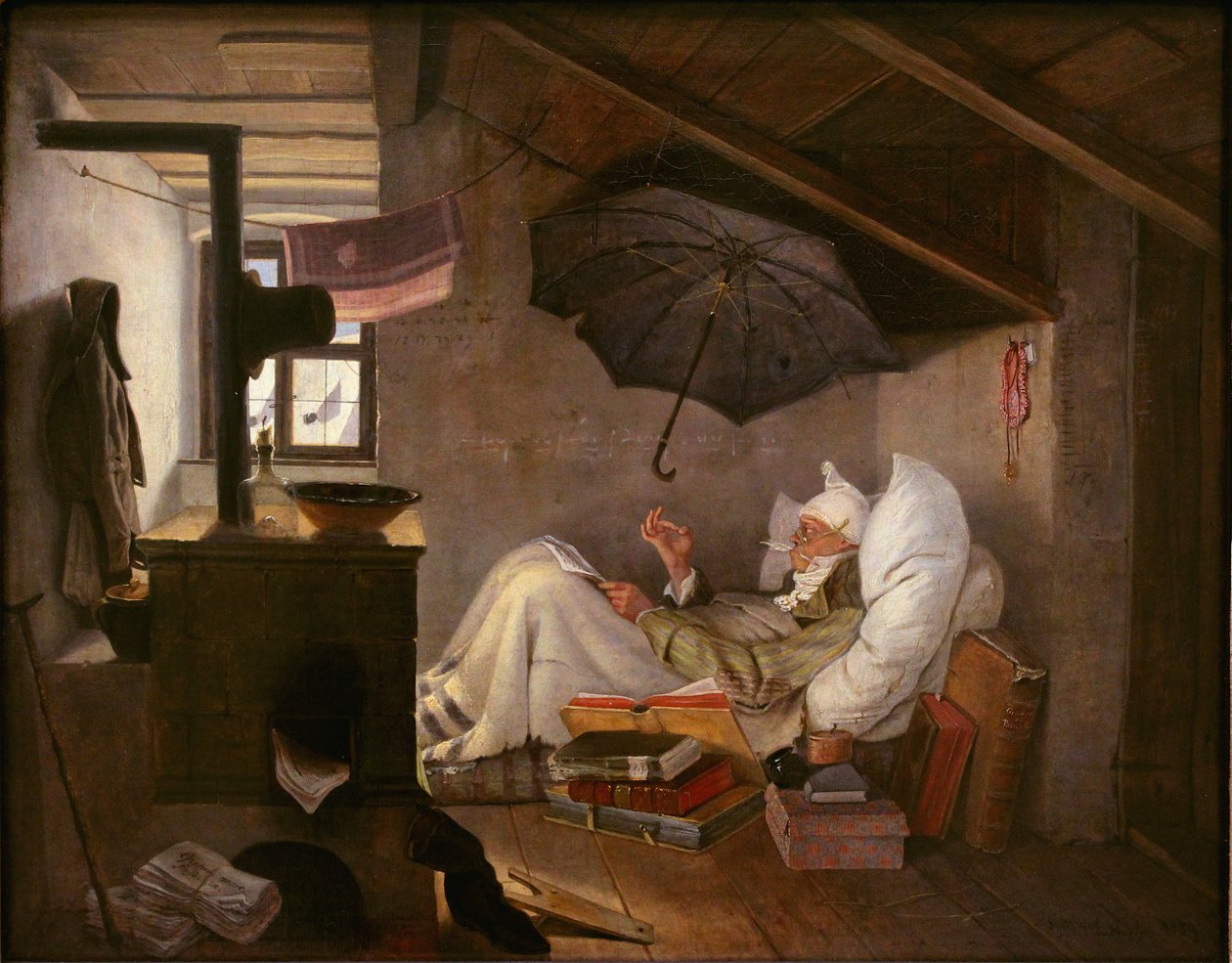 A szegény költő alkotó: Carl Spitzweg