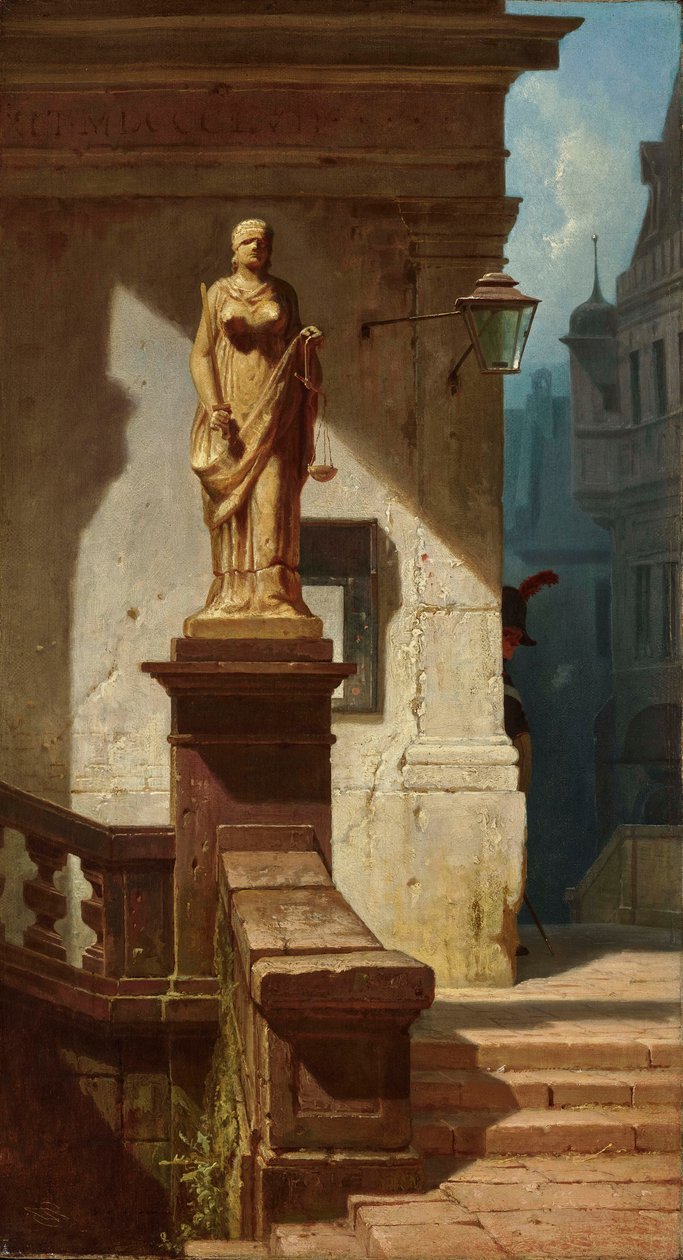 A törvény szeme Justitia, 1857. alkotó: Carl Spitzweg