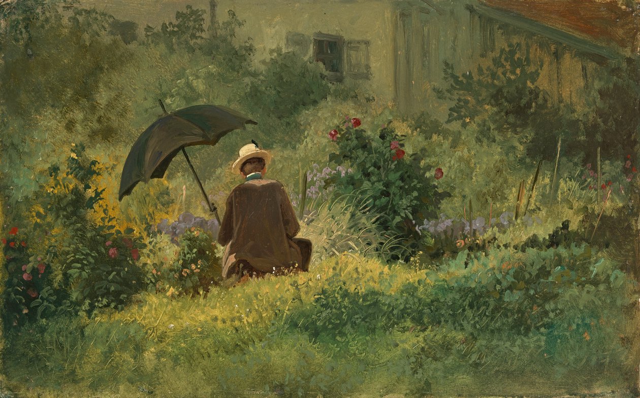 A festő a kertben, 1860 körül (olaj, vászon) alkotó: Carl Spitzweg