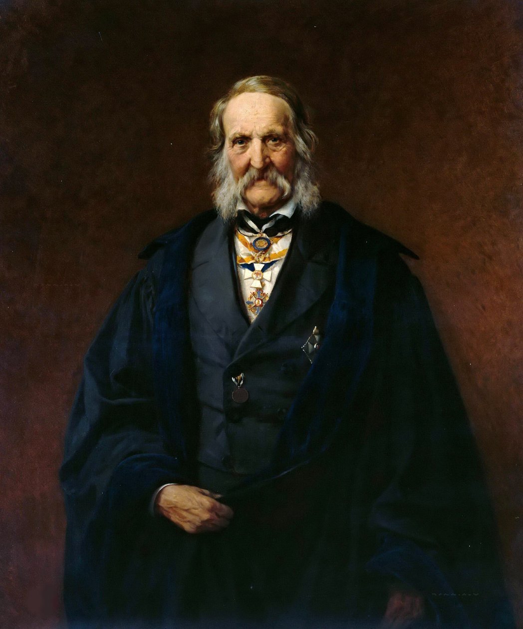 Franz Ernst Neumann fizikus portréja 1798-1895, 1886. alkotó: Carl Steffeck