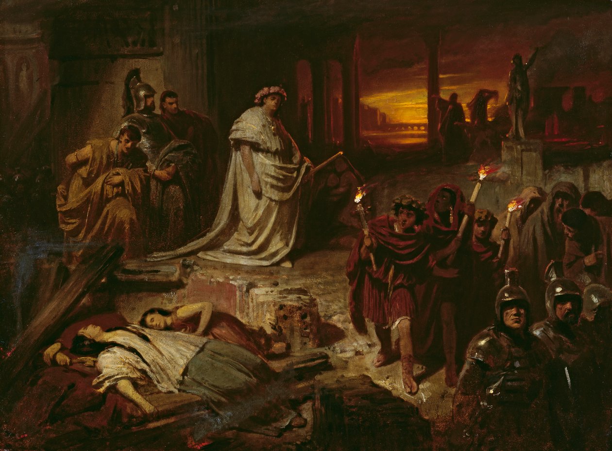 Néró Róma romjain alkotó: Carl Theodor von Piloty