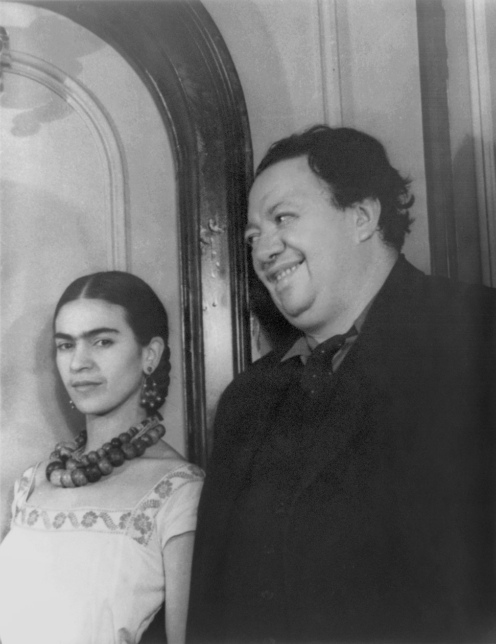 Frida Kahlo és Diego Rivera New York-i látogatása során alkotó: Carl Van Vechten