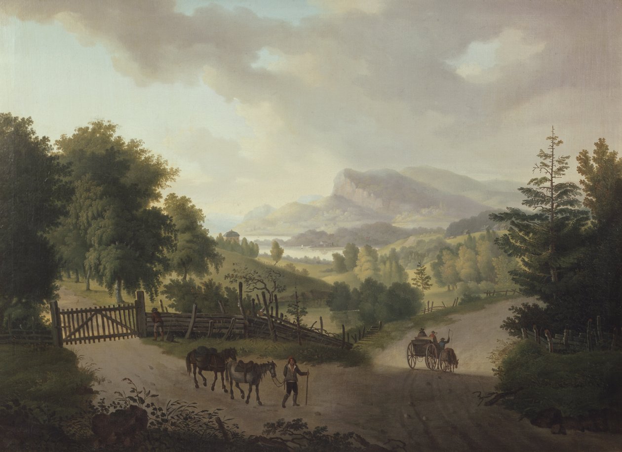 Christiania Fjord Høvigből (olaj, vászon) alkotó: Carl Vogt