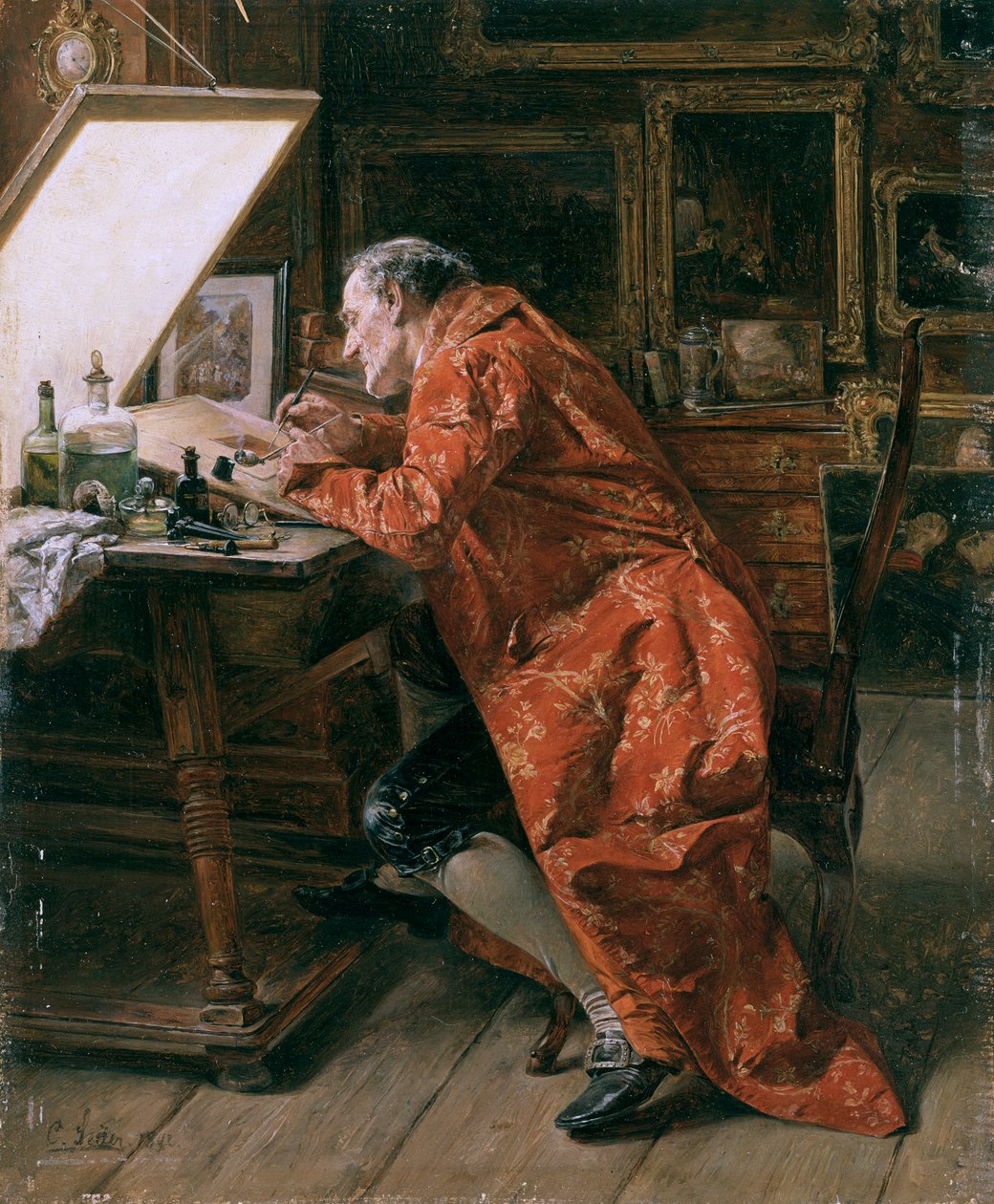"A rézkarc", 1892 alkotó: Carl Wilhelm Anton Seiler