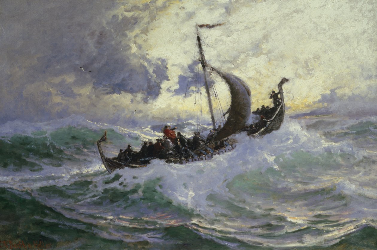 Leif Eriksson felfedezi Amerikát alkotó: Carl Wilhelm Barth