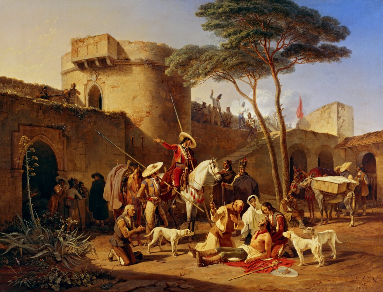 Spanyol gerillák egy erődben alkotó: Carl Wilhelm Freiherr von Heideck