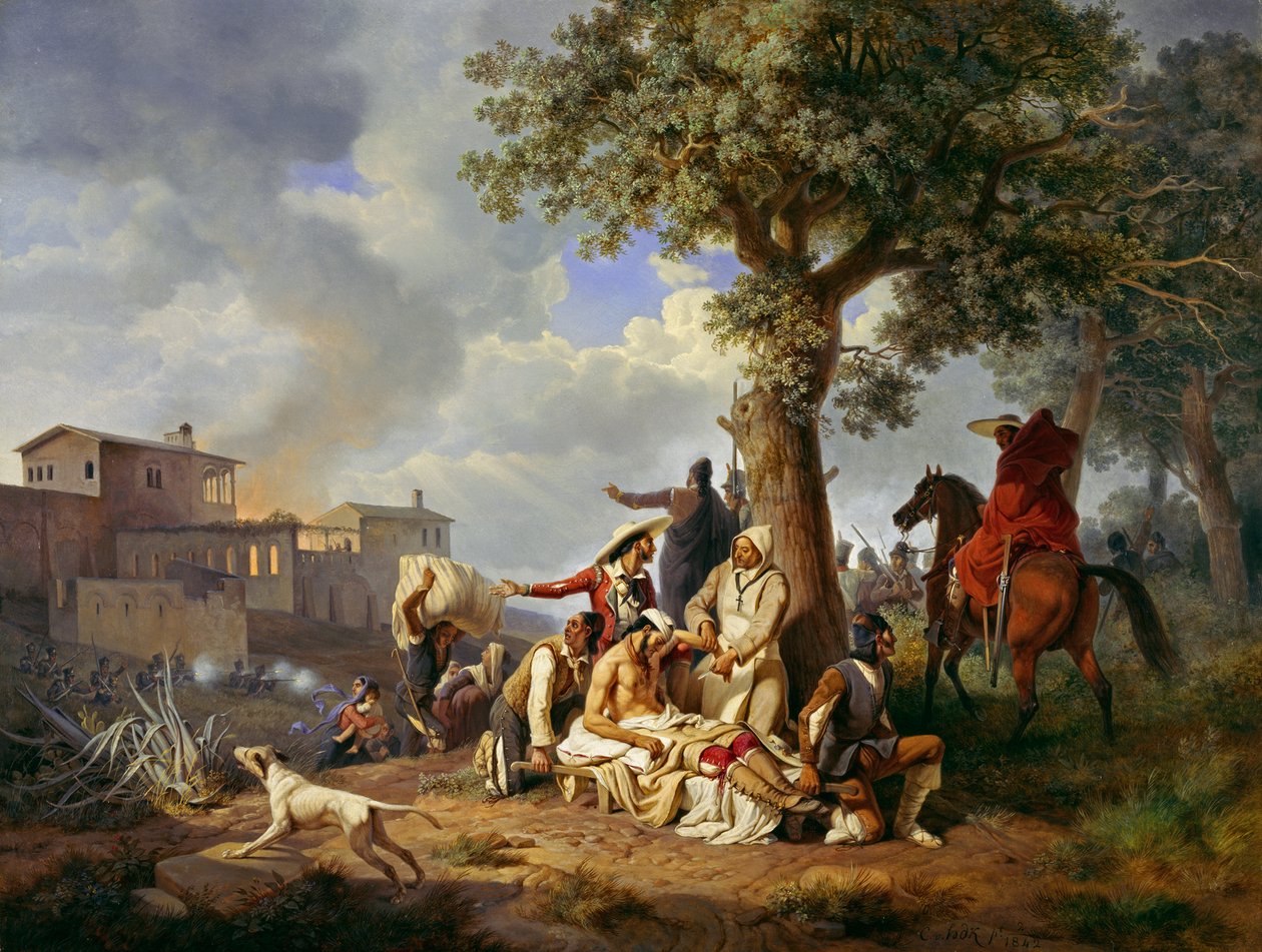 Jelenet a spanyol szabadságharcból alkotó: Carl Wilhelm Freiherr von Heideck