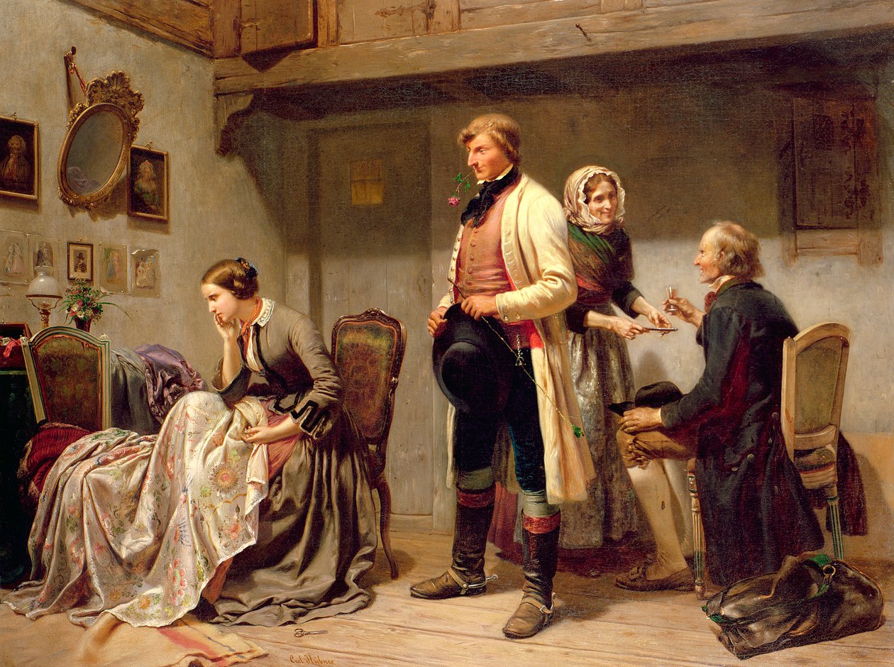 Pirítós a jegyespárra (olaj) alkotó: Carl Wilhelm Huebner