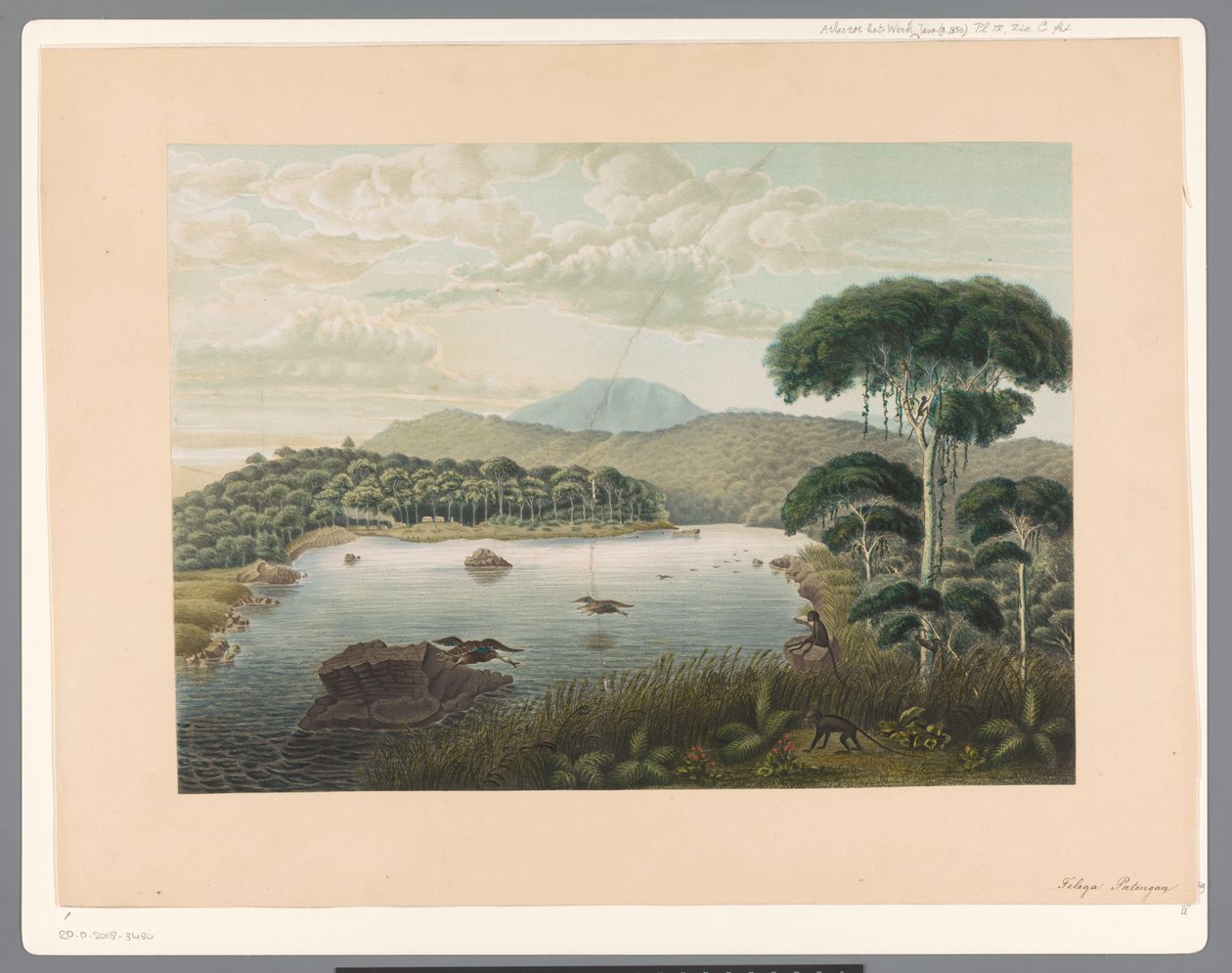 Kilátás a Patenggang-tóra Jáván alkotó: Carl Wilhelm Mieling (possibly)