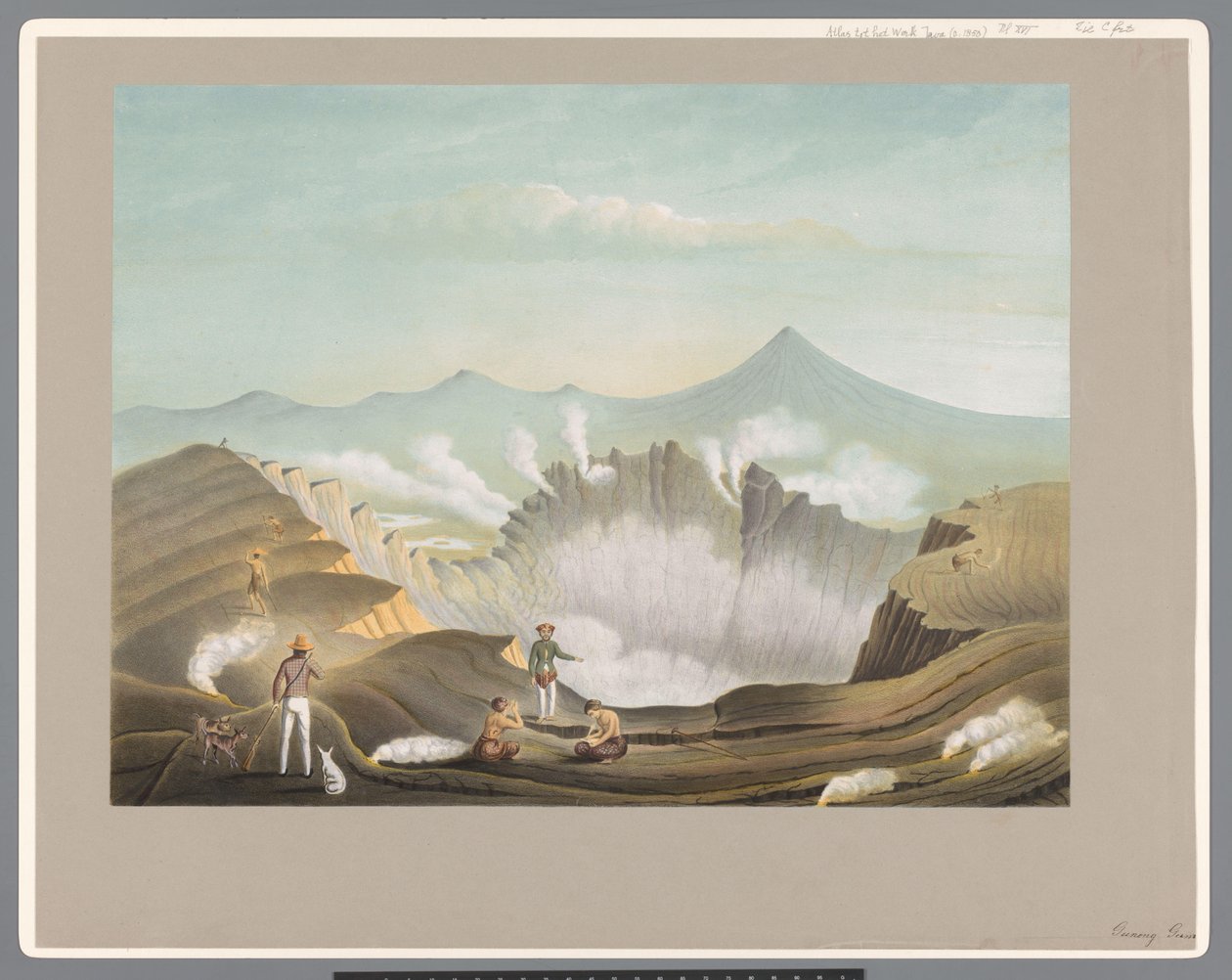 Guntur vulkán Nyugat-Jáván alkotó: Carl Wilhelm Mieling (possibly)