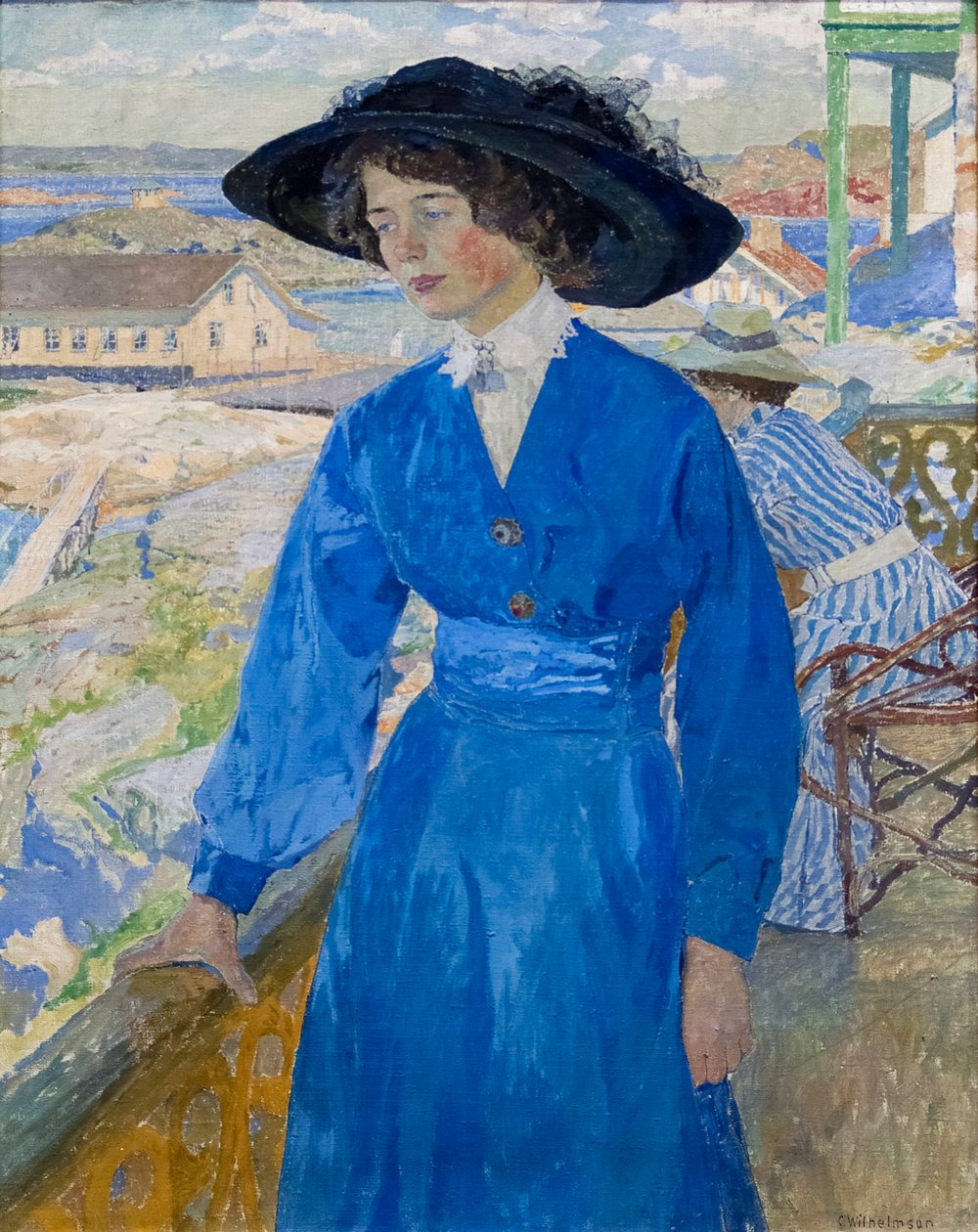 Kék ruhás lány alkotó: Carl Wilhelm Wilhelmson