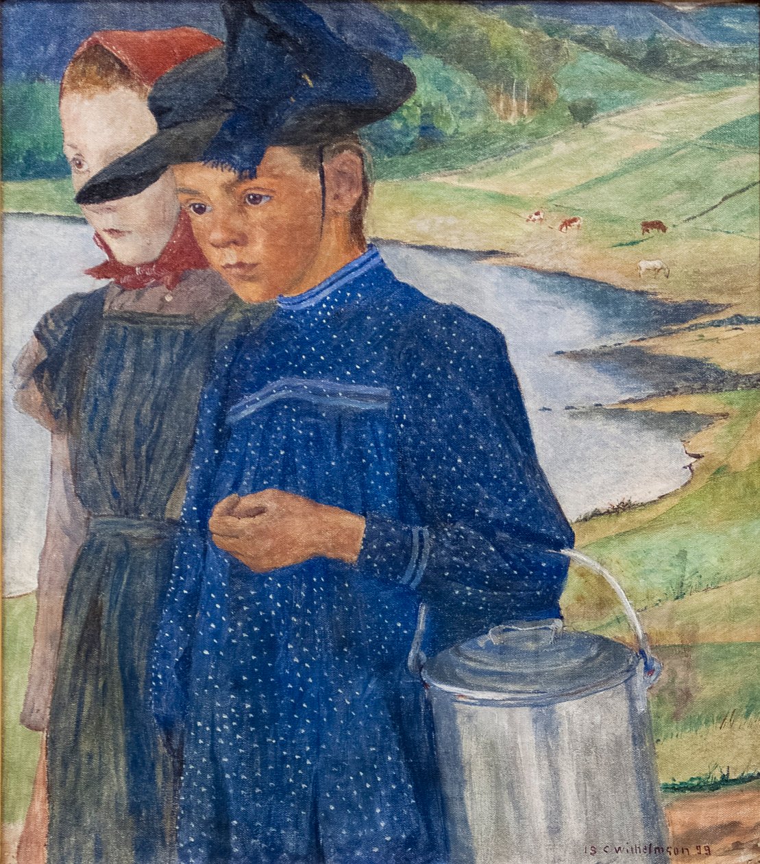 Két lány az úton alkotó: Carl Wilhelm Wilhelmson