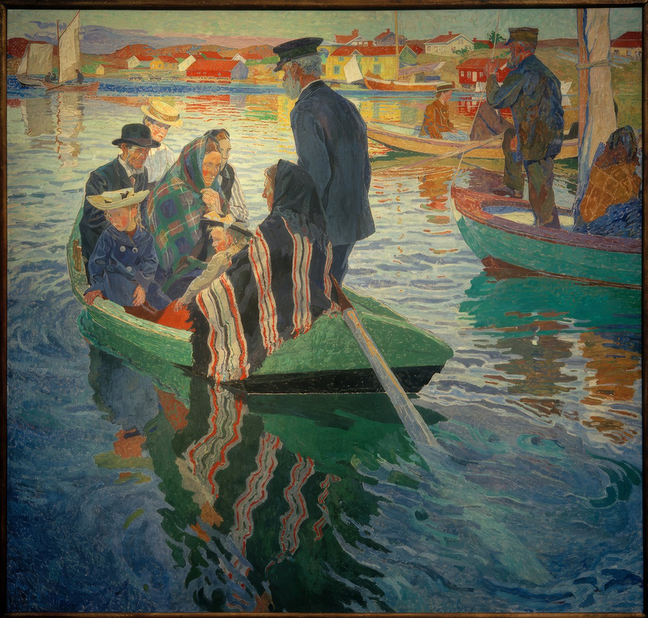 Templomba járók egy csónakban alkotó: Carl Wilhelm Wilhelmson