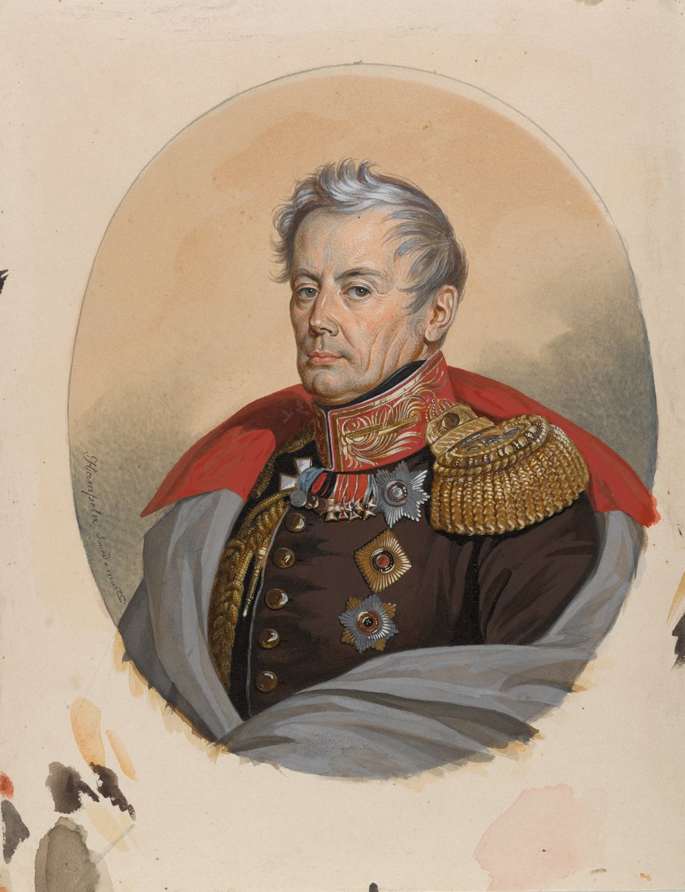 Pjotr Petrovics Konovnyicin gróf portréja 1764-1822, 1820-as évek eleje. alkotó: Carl von Hampeln