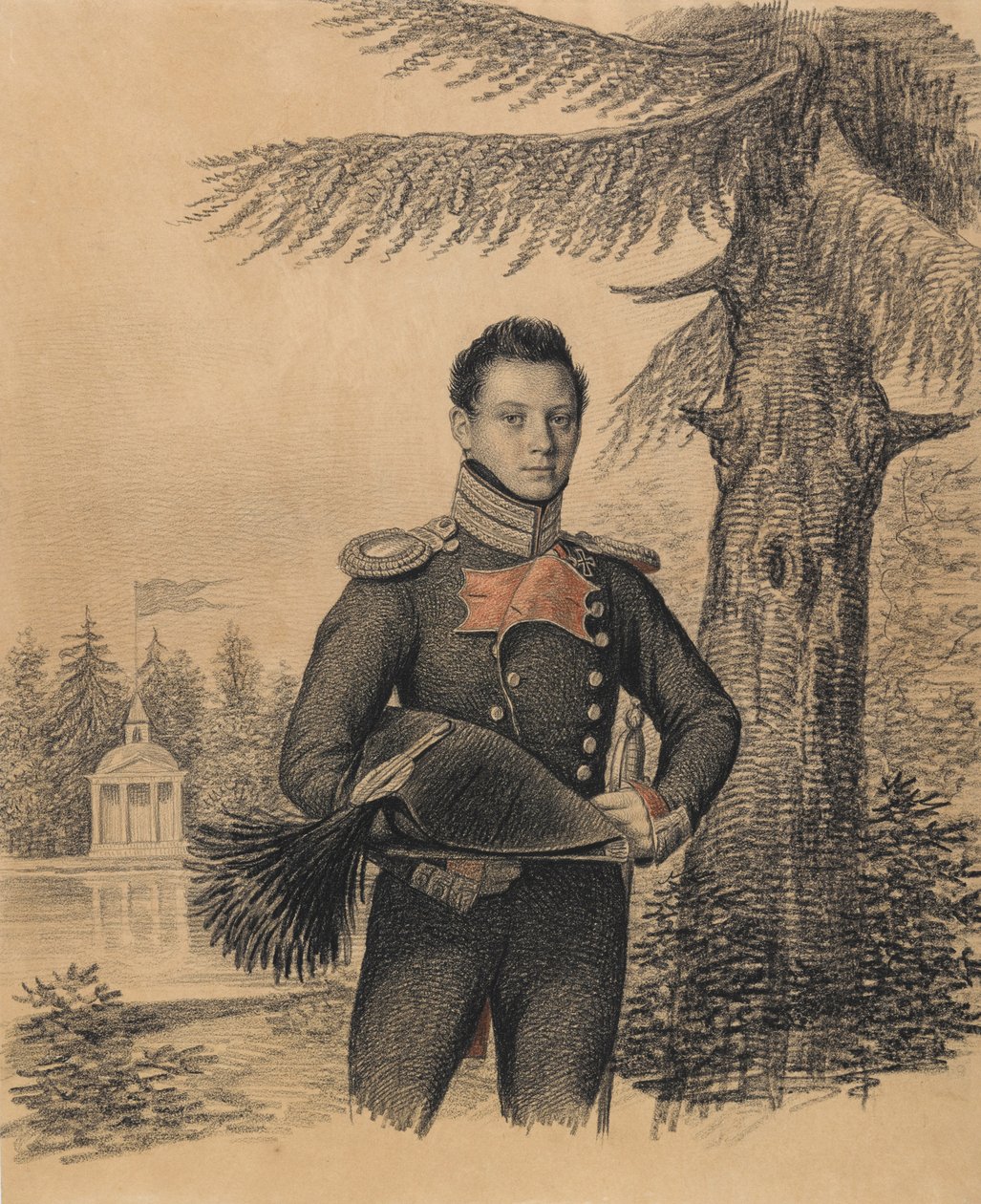 Fjodor Ivanovics Dolgopolov portréja 1792-1856, 1820-as évek. alkotó: Carl von Hampeln