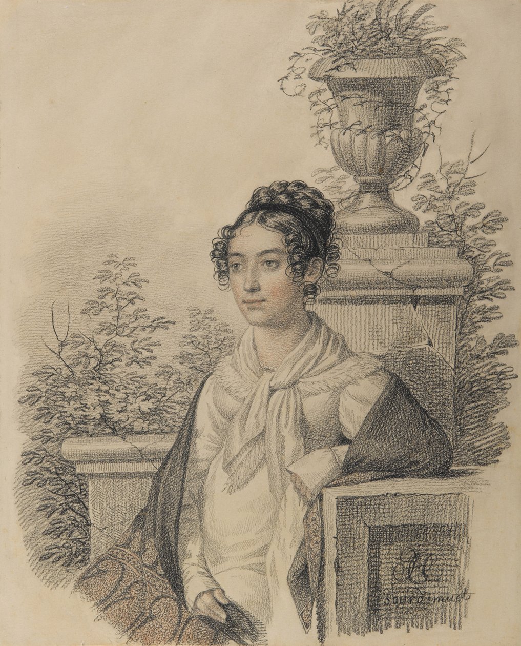 Olga Nikolaevna Kokoshkina portréja, született Rezanova 1802-1828, 1824-1828 között. alkotó: Carl von Hampeln