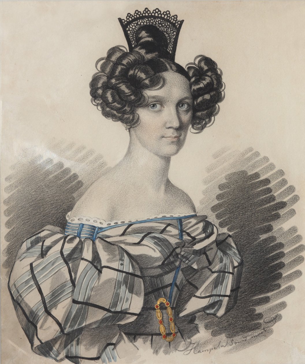 Olga Nikolaevna Talyzina portréja, született Zubova 1803-1882, 1830-as évek eleje. alkotó: Carl von Hampeln