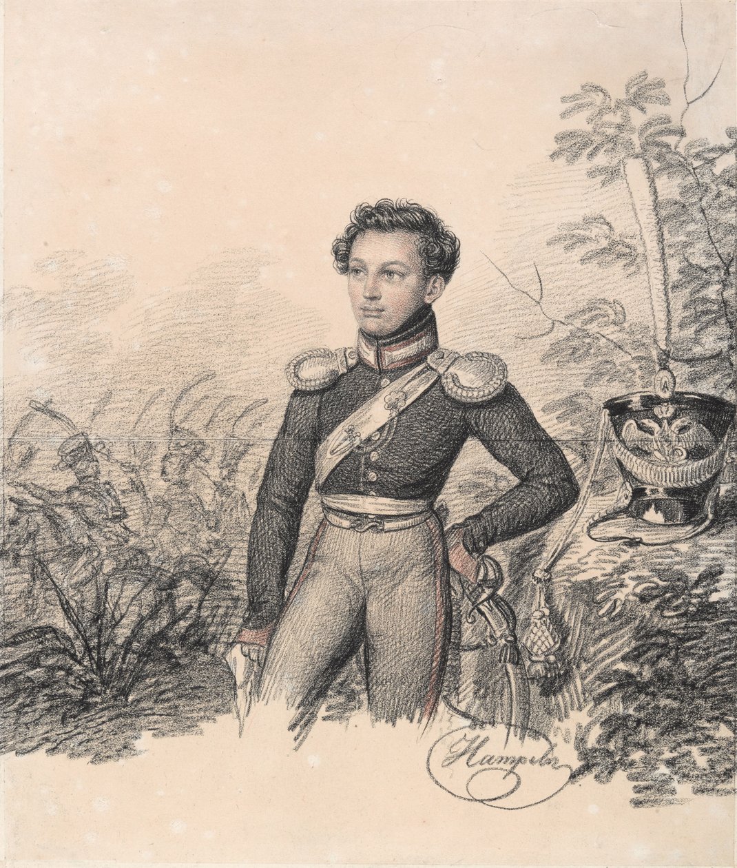 Pavel Kotlubitsky portréja, az 1810-es évek vége. alkotó: Carl von Hampeln