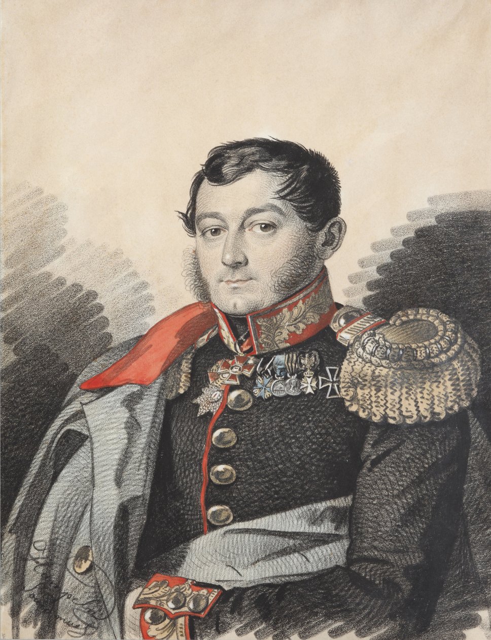 Pjotr Nyikolajevics Jermolov portréja 1787-1844, 1820-as évek. alkotó: Carl von Hampeln