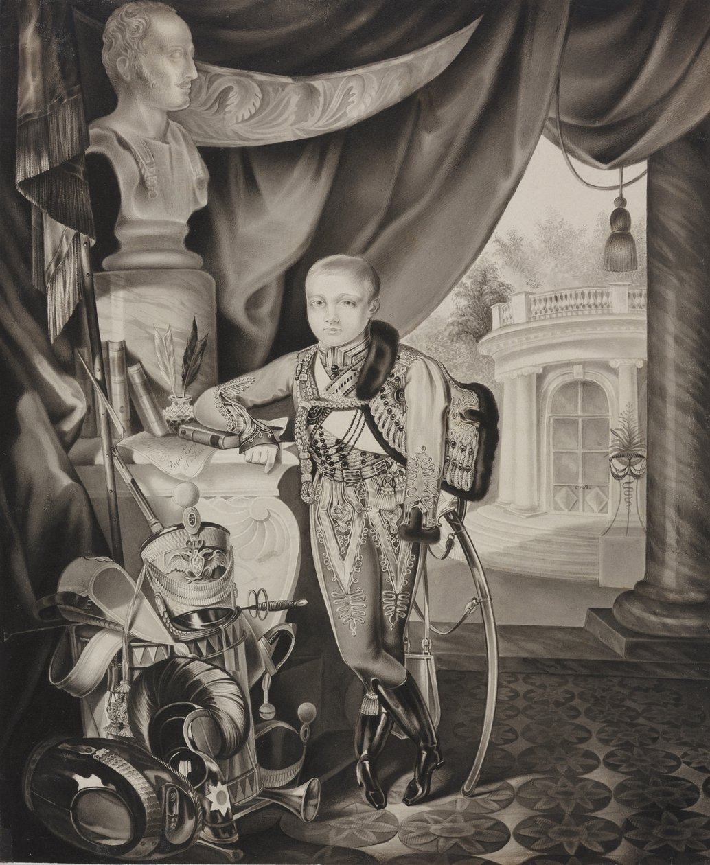 Alekszandr Nyikolajevics trónörökös portréja 1818-1881, 1827. alkotó: Carl von Hampeln