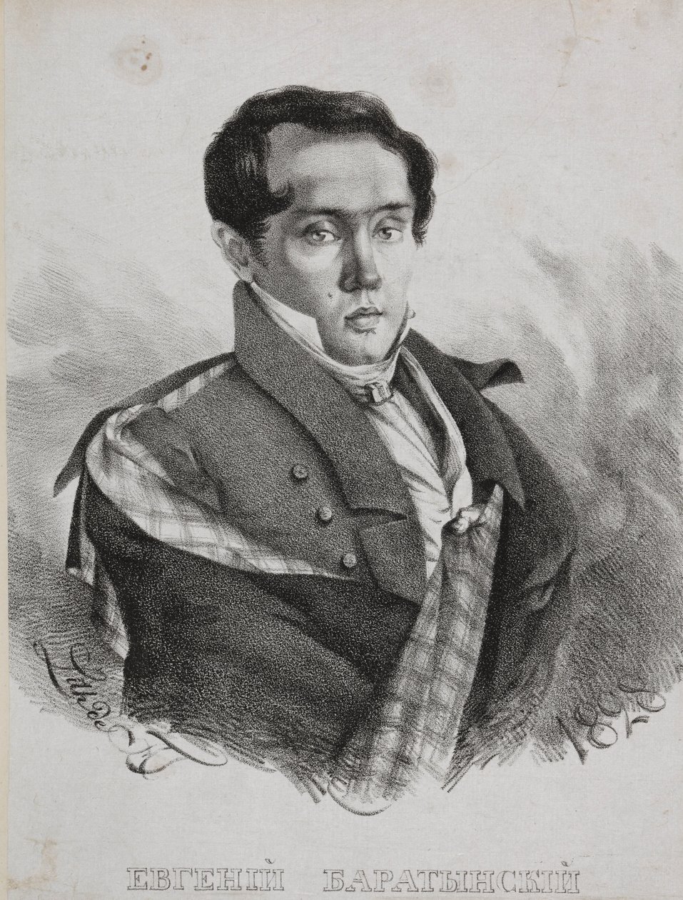 Jevgenyij Abramovics Baratyinszkij költő portréja 1800-1844, 1828. alkotó: Carl von Hampeln