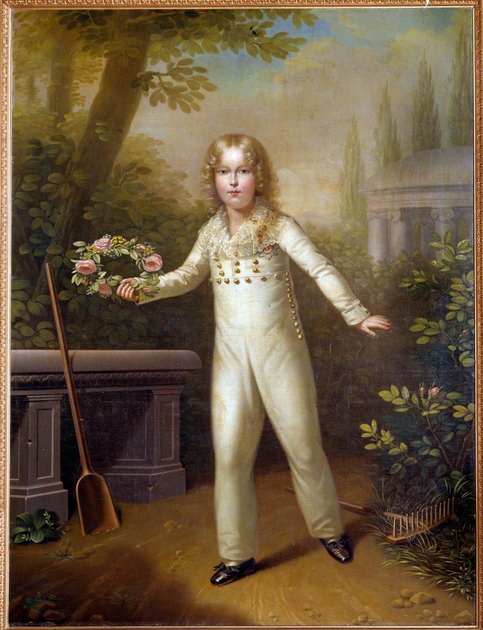 Aiglon gyermek portréja (1811-1832) II. Napóleon római király, Reichstadt hercege, I. Napóleon császár fia nyolc éves kora körül. Carl Sales (1791-1870) festménye (ec.autr.) 19. századi Bécs, Kunsthistorische Museum alkotó: Carl von Sales