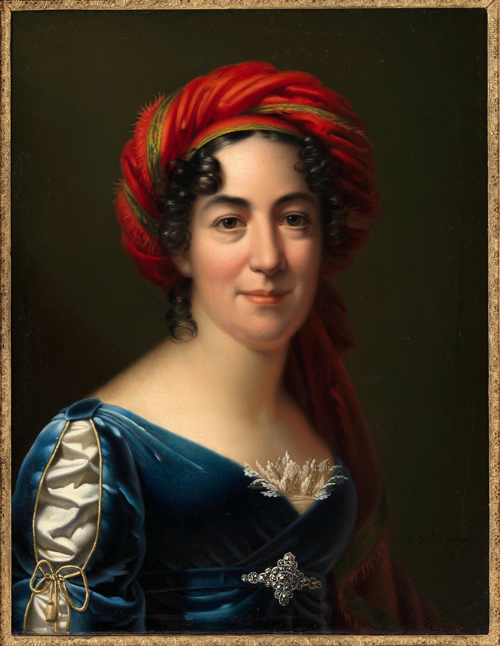 Caroline Pichler írónő portréja 1769-1843, 1818. alkotó: Carl von Sales