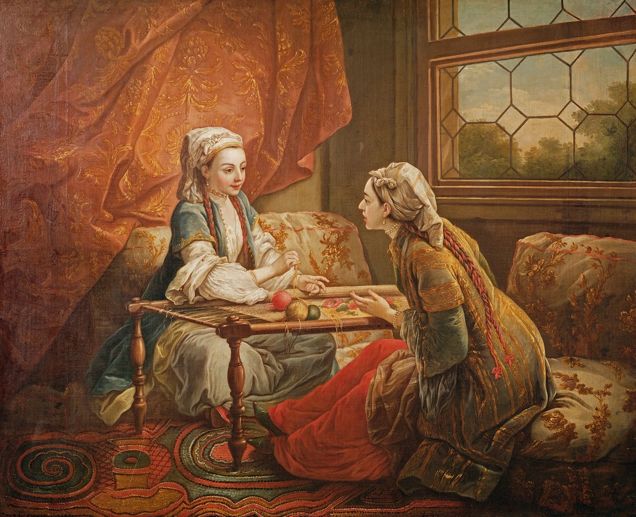 Madame de Pompadour a jósnő szerepében alkotó: Carle van Loo