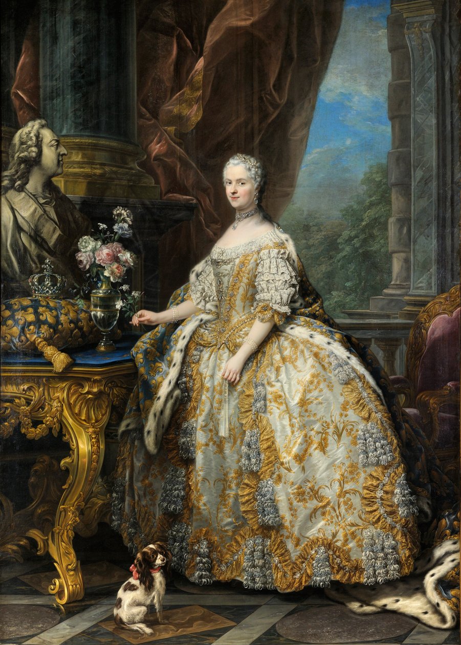 Marie Leszczinska, Franciaország királynője (1703-1768) alkotó: Carle van Loo