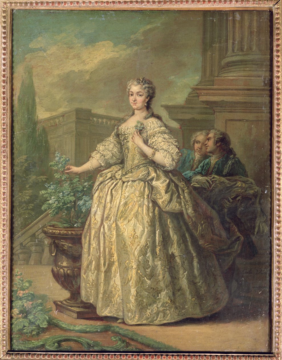Maria Leszczynska (1703-68) portréja 1747 (olaj, karton) alkotó: Carle van Loo