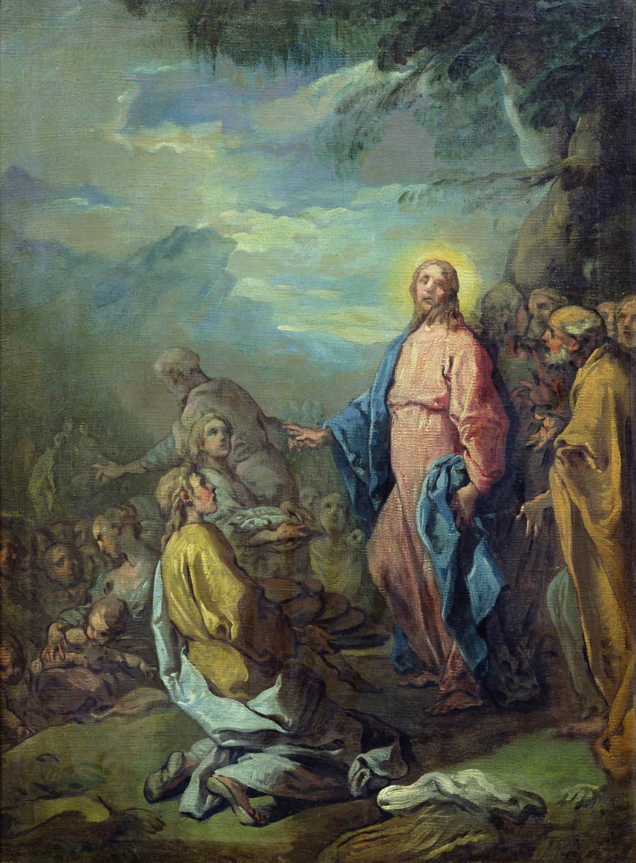 Az ötezrek élelmezése, 1733 előtt alkotó: Carle van Loo
