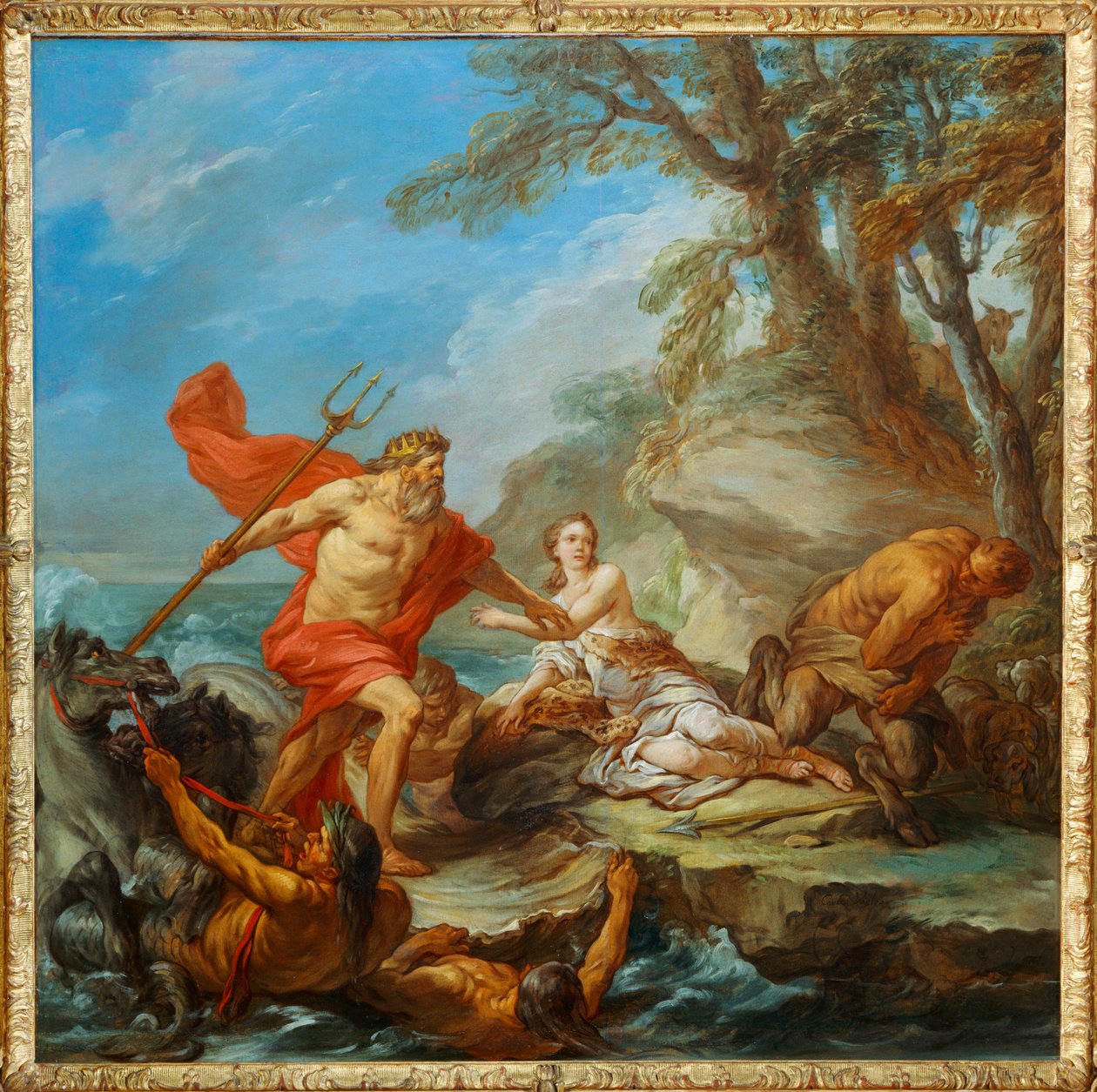 Neptun és Amymone. A ... alkotó: Carle Vanloo