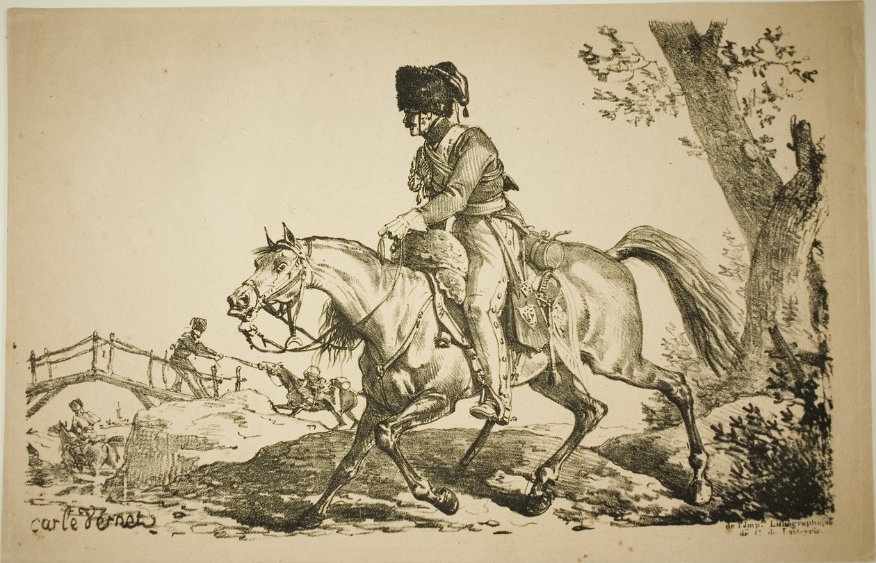 Tüzér lóháton alkotó: Carle Vernet