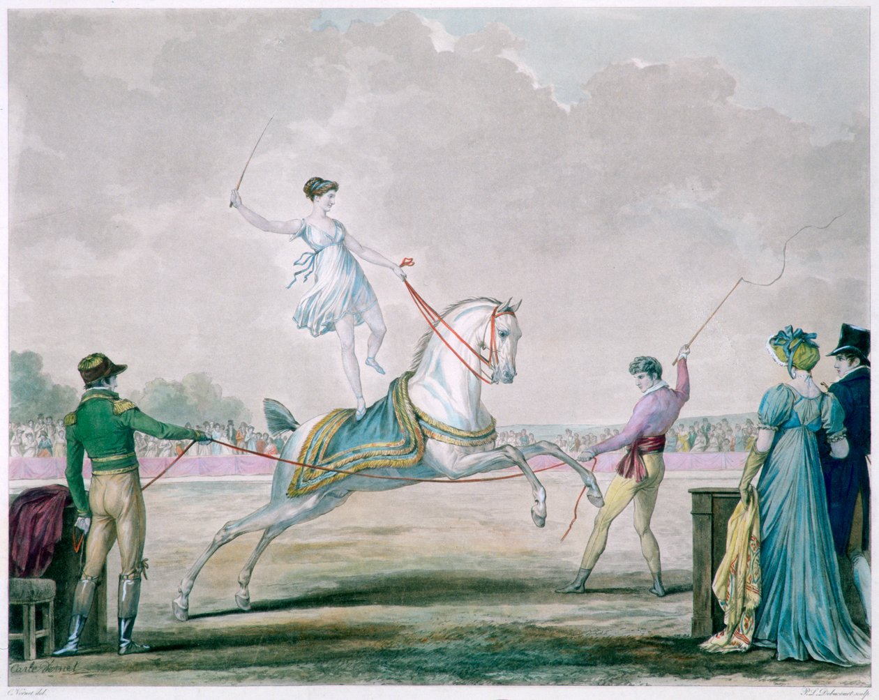 A cirkuszi ló gyakorlatai, 1818-1836 alkotó: Carle Vernet