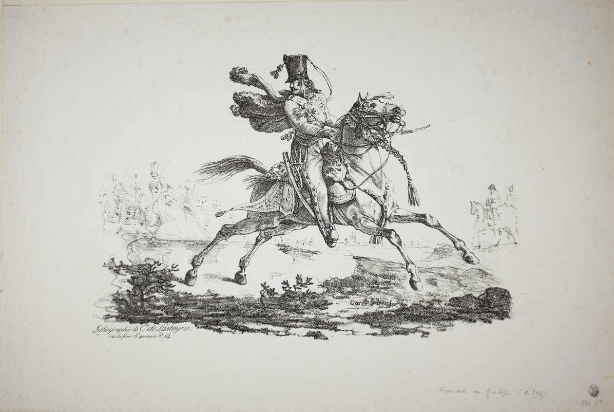 Vágtázó Huszárd alkotó: Carle Vernet