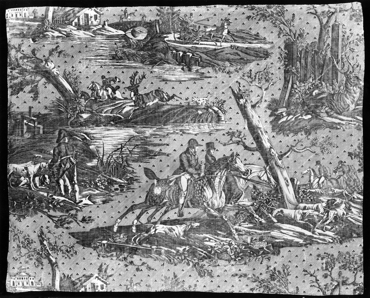 La Route de Jouy (Az út Jouy-ba) (Bútorszövet) alkotó: Carle Vernet