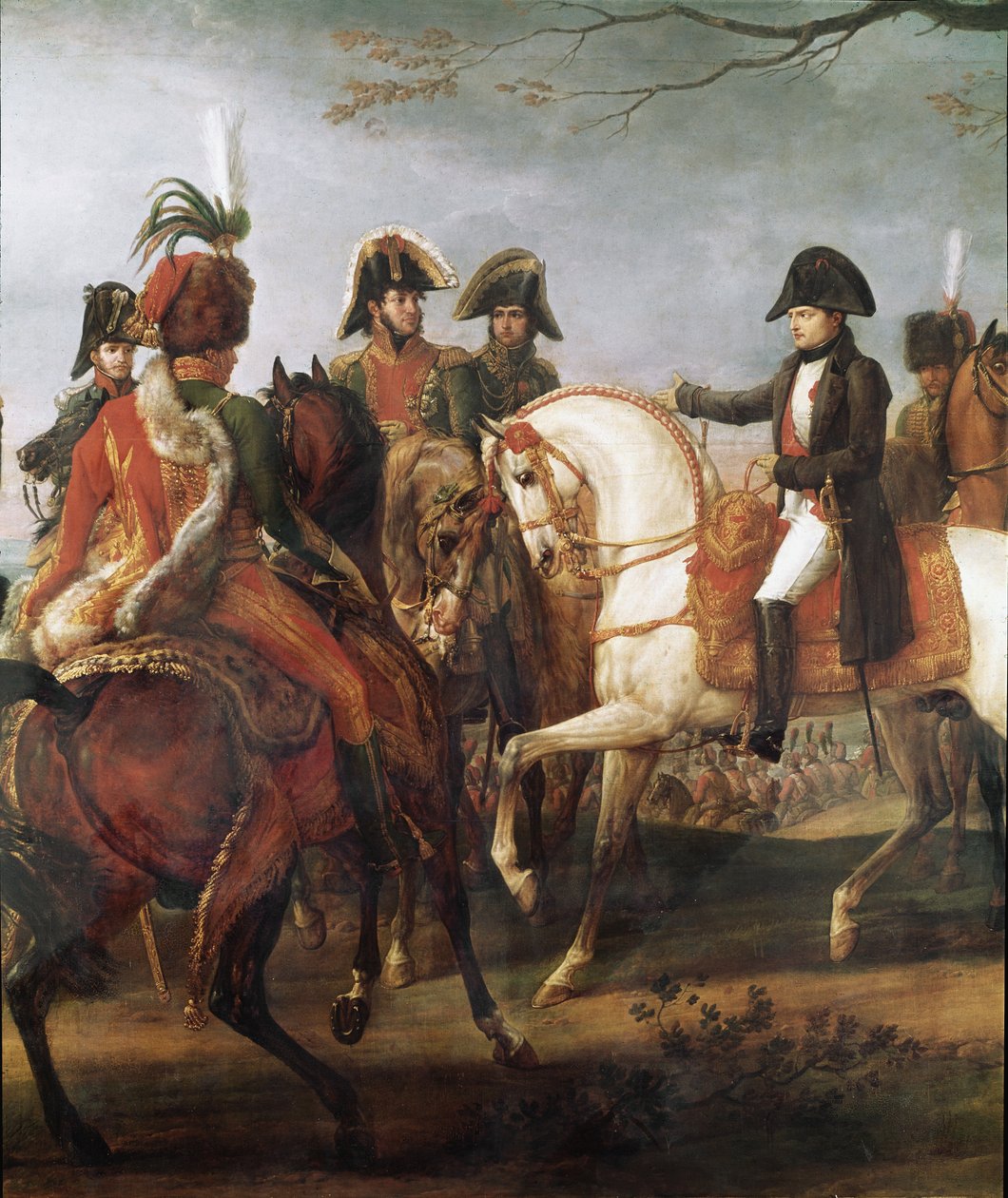 I. Napóleon császár parancsot ad az austerlitzi csata előtt, 1805. december 2-án, részlet alkotó: Carle Vernet