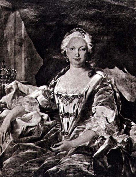 Isabella (Elizabeth) nee Farnese (1692-1766) (kőnyomat) alkotó: Carle van (after) Loo