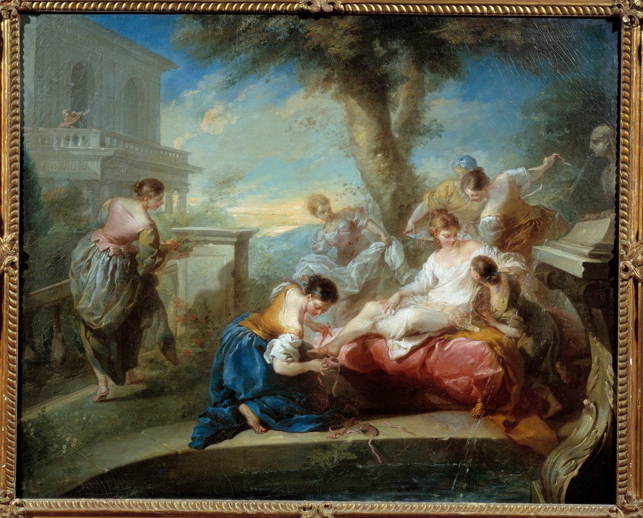 Dávid és Bethsabee. Carle Van Loo (1705-1765) festménye. Meaux.Musee Bossuet alkotó: Carle van Loo