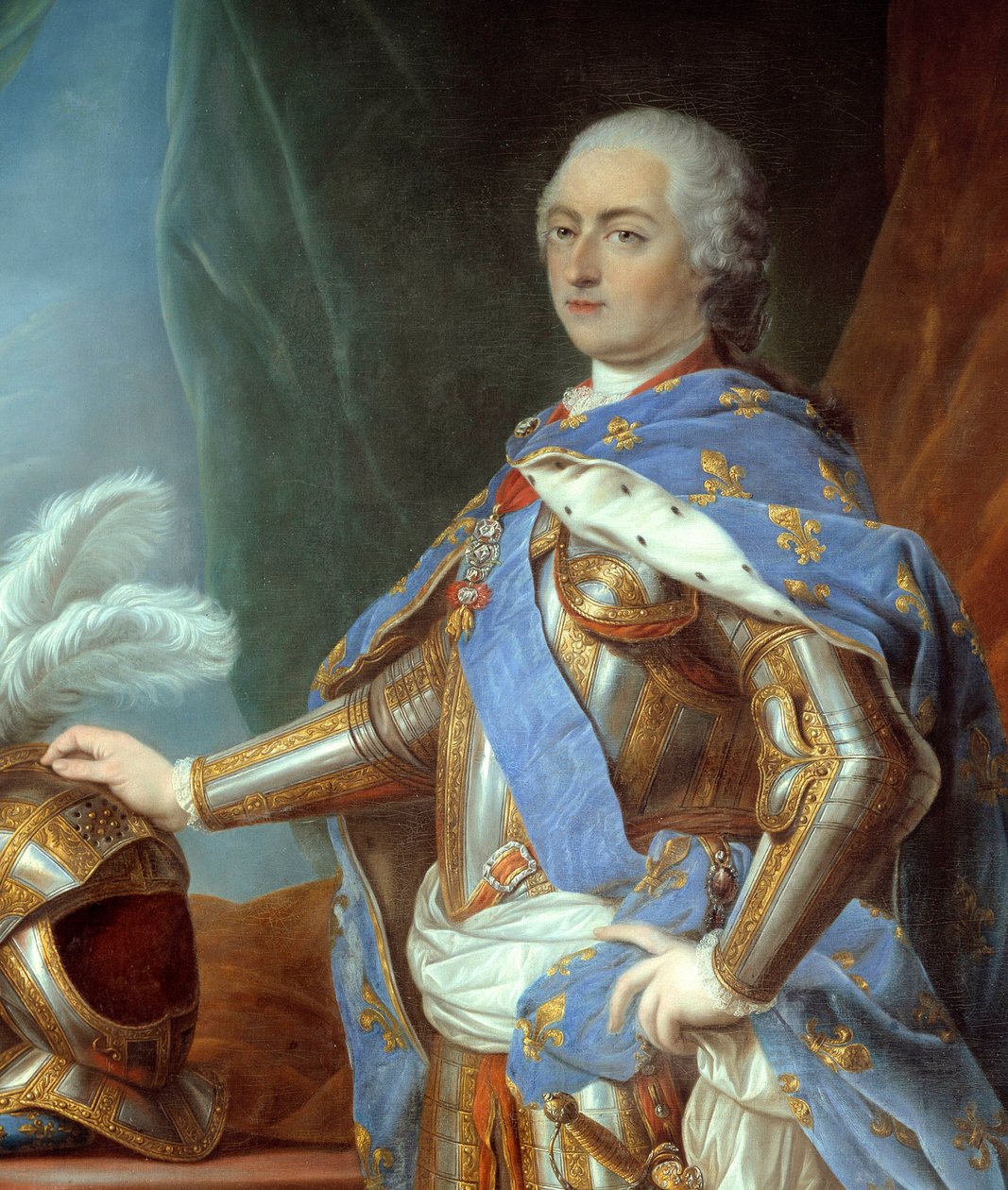 „” részlete XV. Lajos „” (1710-1774) teljes alakos portréja. Carle Van Loo festménye (1705-1765) alkotó: Carle van Loo