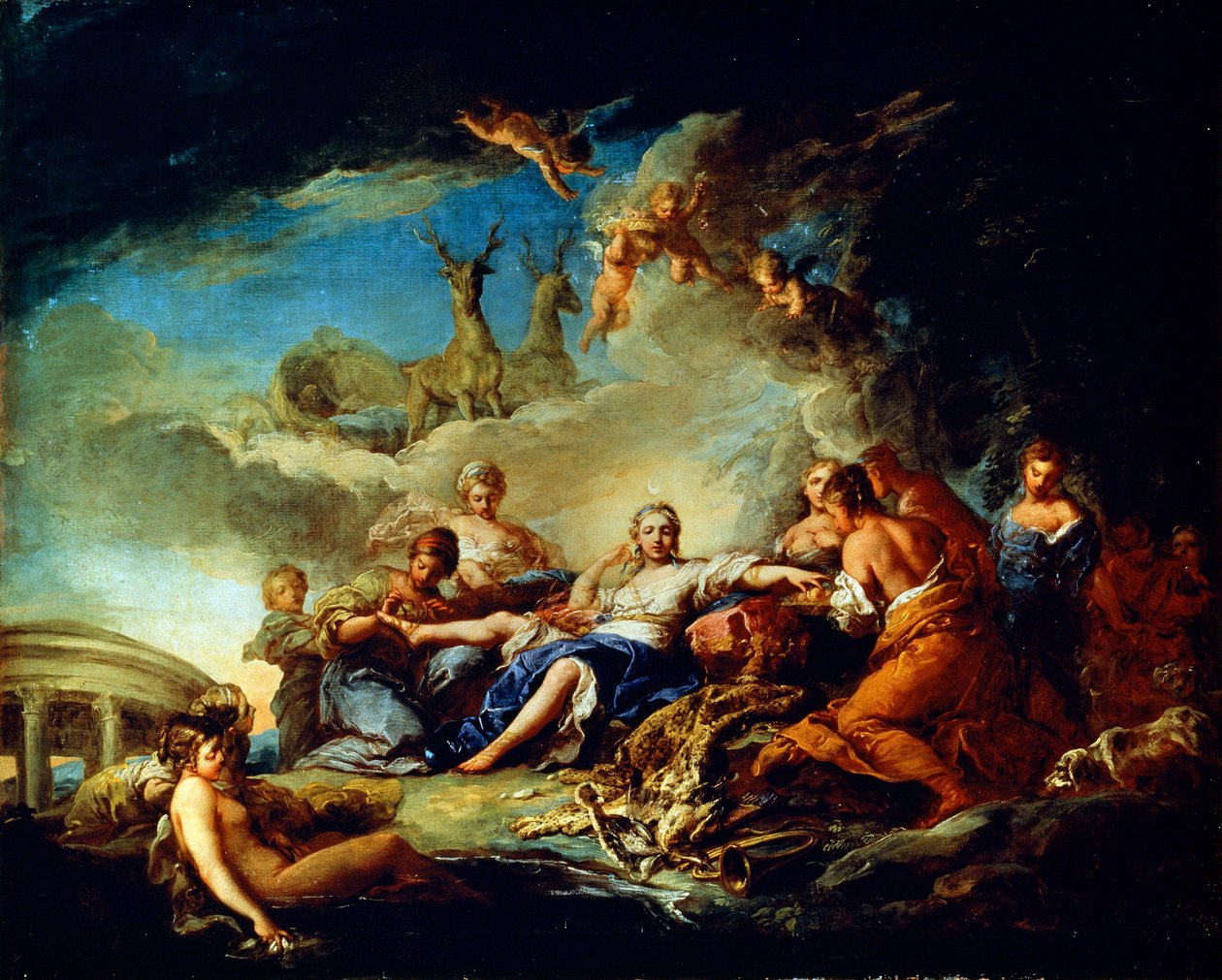 Dianas Rest on the Hunt, 17. század. alkotó: Carle van Loo
