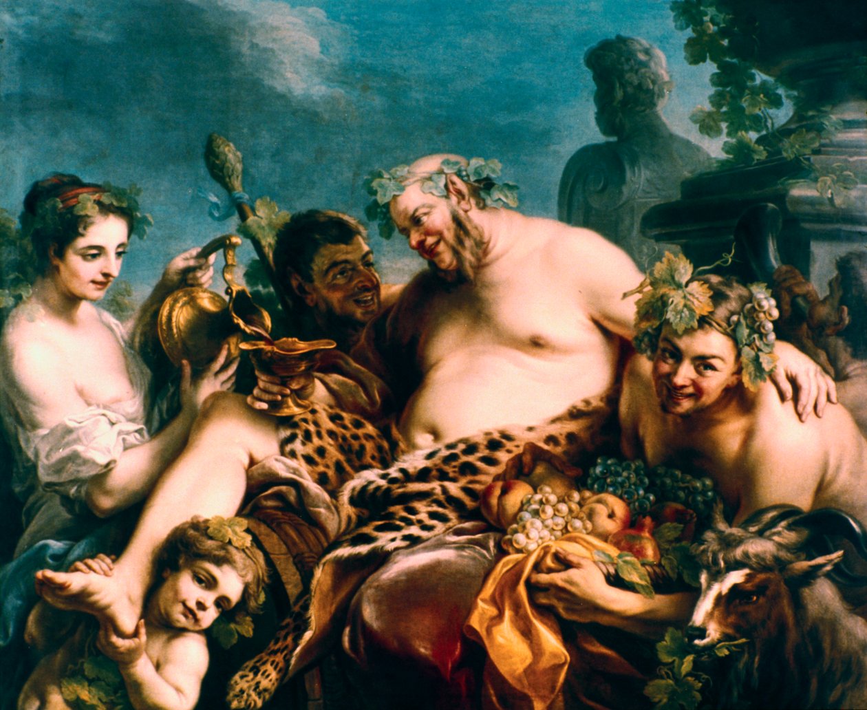 Részeg Silenus, 1747. alkotó: Carle van Loo
