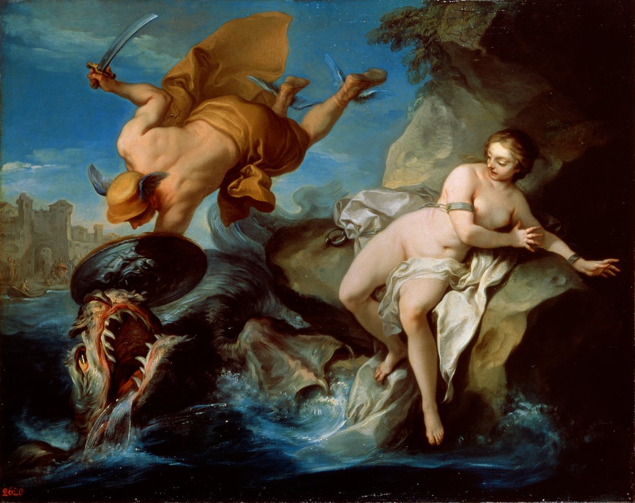 Perszeusz és Androméda, 17. század. alkotó: Carle van Loo