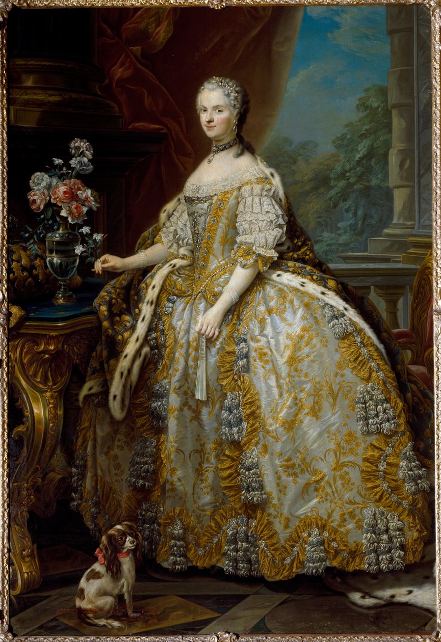 Marie Leczinska, francia királynő (Leczinska, Lesiczka vagy Leszinka) portréja alkotó: Carle van Loo
