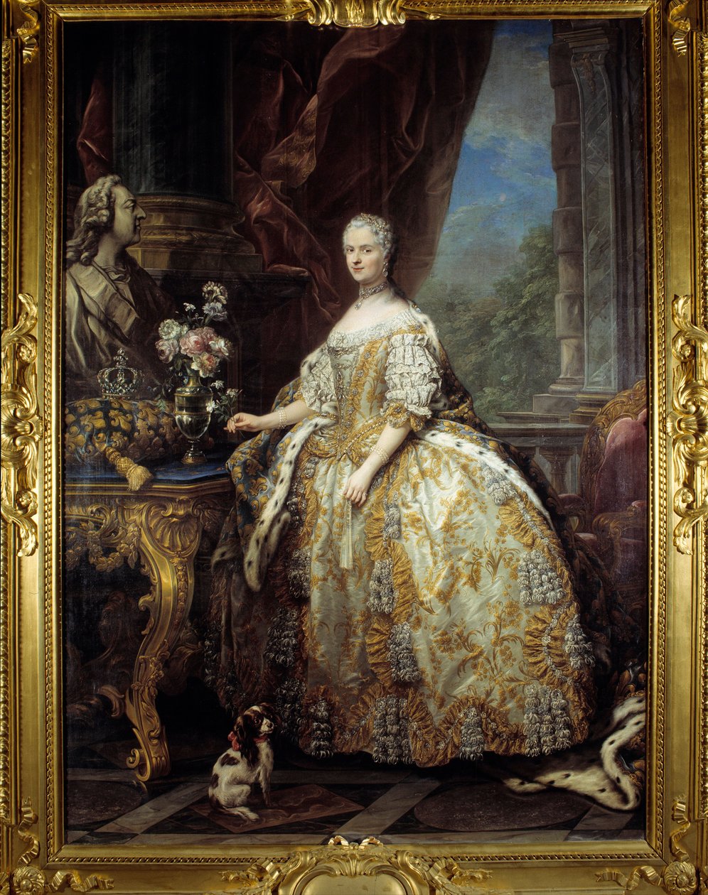 A királynő portréja Marie Leczinska királynő, Franciaország királynőjének portréja alkotó: Carle van Loo