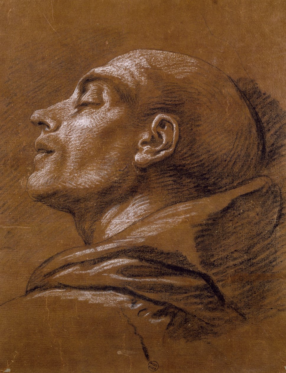 Tanulmány, Carle van Loo (1705-1765), szangvinikus rajz alkotó: Carle van Loo