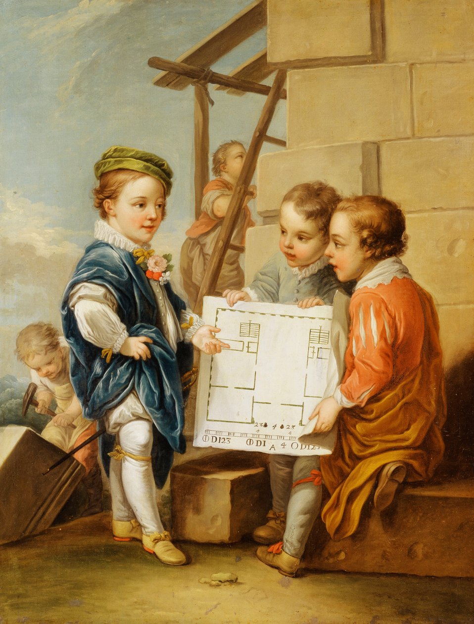 A négy művészet – építészet, alkotó: Carle van Loo