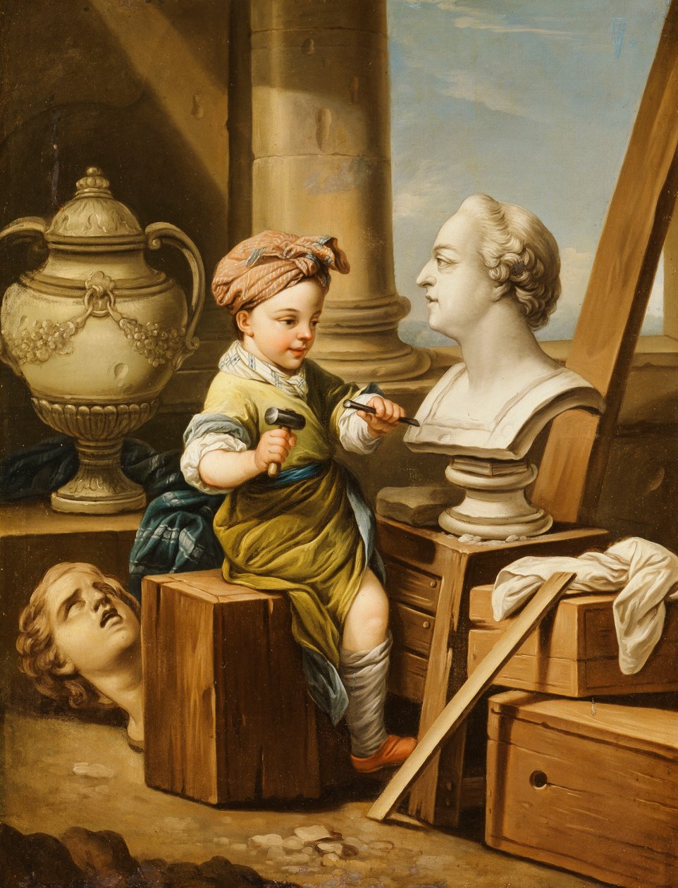 A négy művészet – szobrászat, alkotó: Carle van Loo